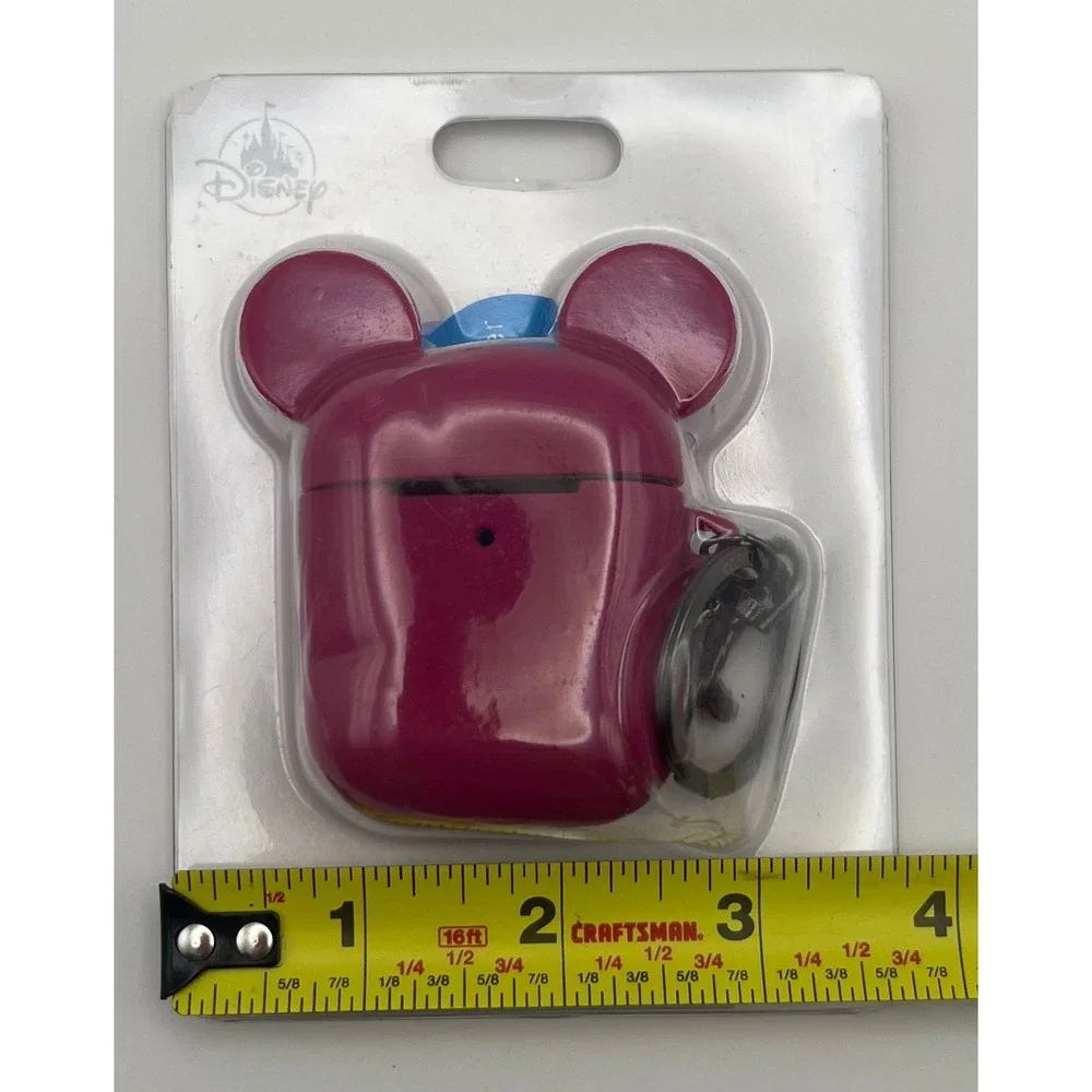 Disney D-Tech Magenta Mickey Mouse Ear AirPods Case Keychain NEW Open Box